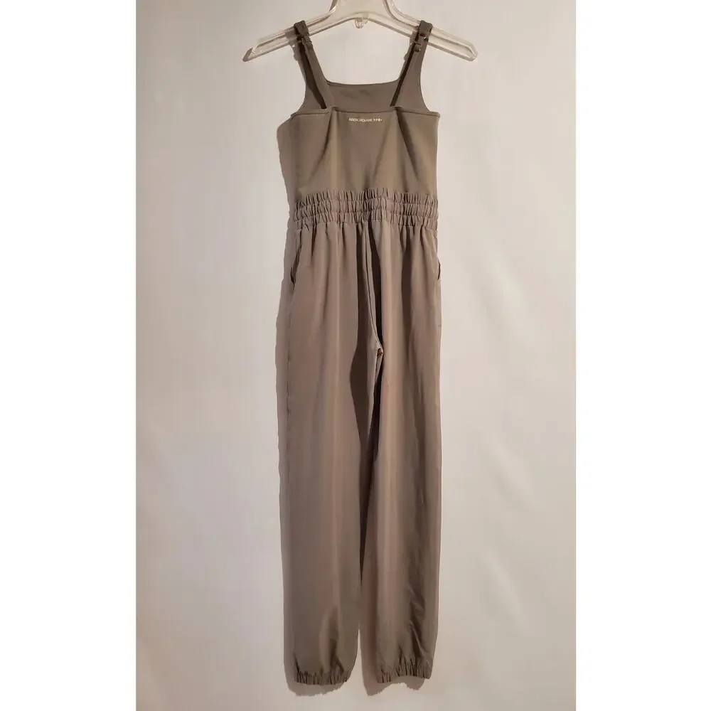 YPB Abercrombie Kids Smocked Jumpsuit Size 11/12 Performance Active Pockets